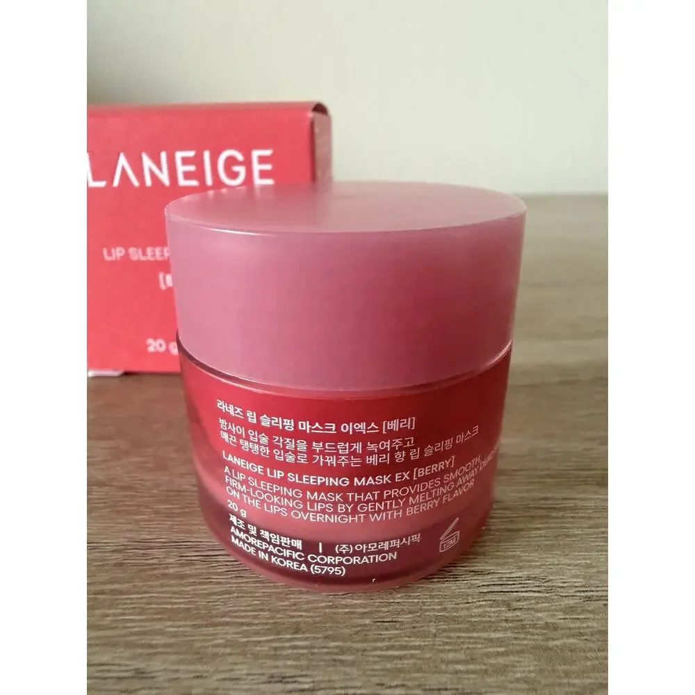 LANEIGE Lip Sleeping Mask EX Berry 20g Full Size NIB With Applicator Exp 2028